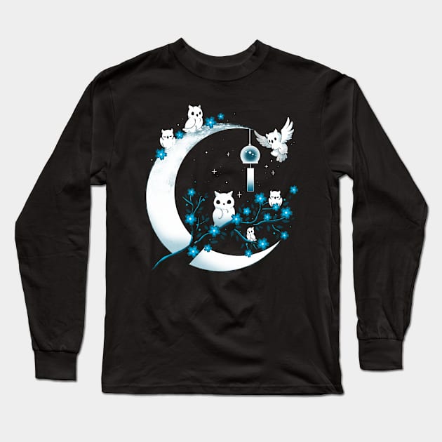 Owls Moon Long Sleeve T-Shirt by Vallina84